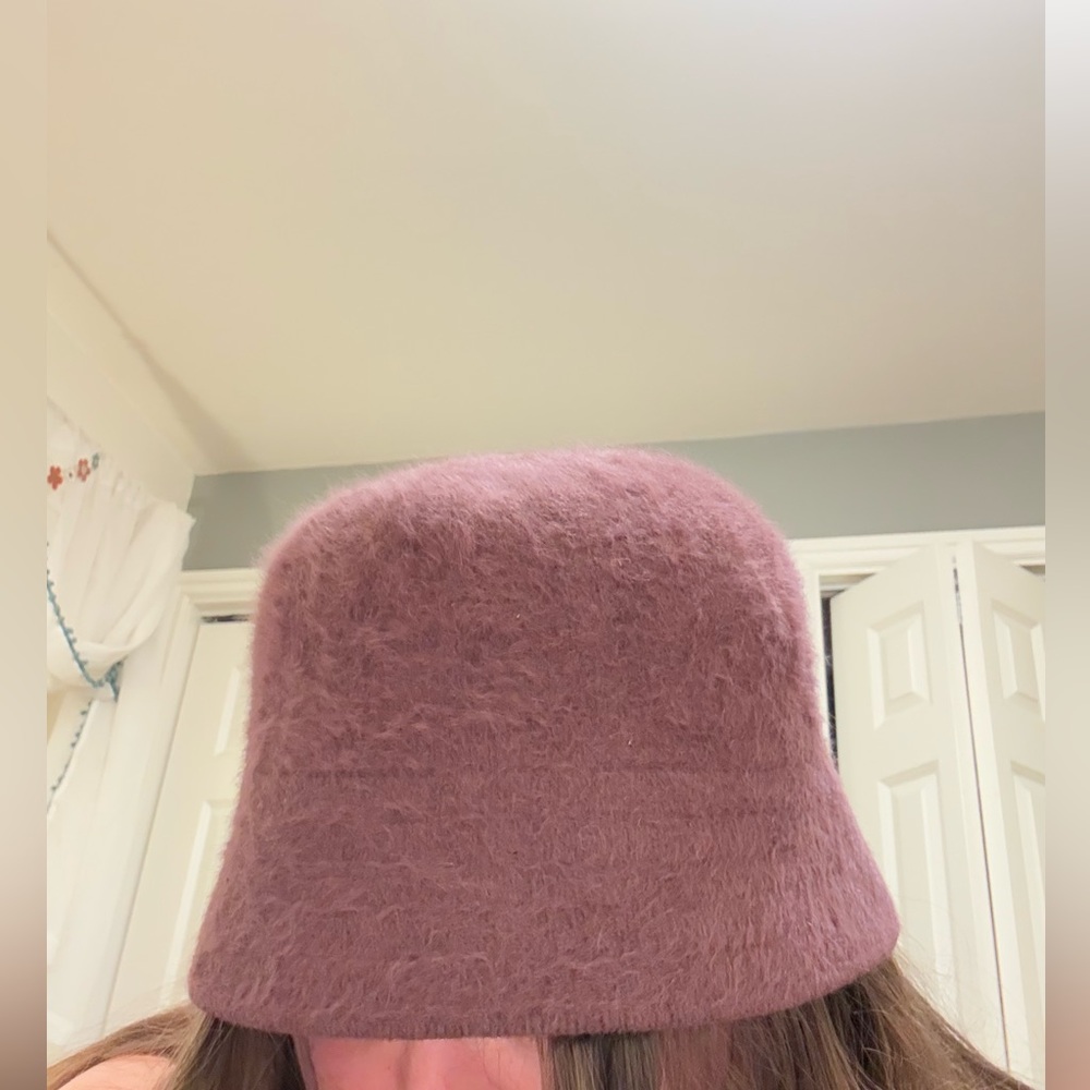 Vintage Angora East Additions Bucket Hat Burgundy Mauve Color